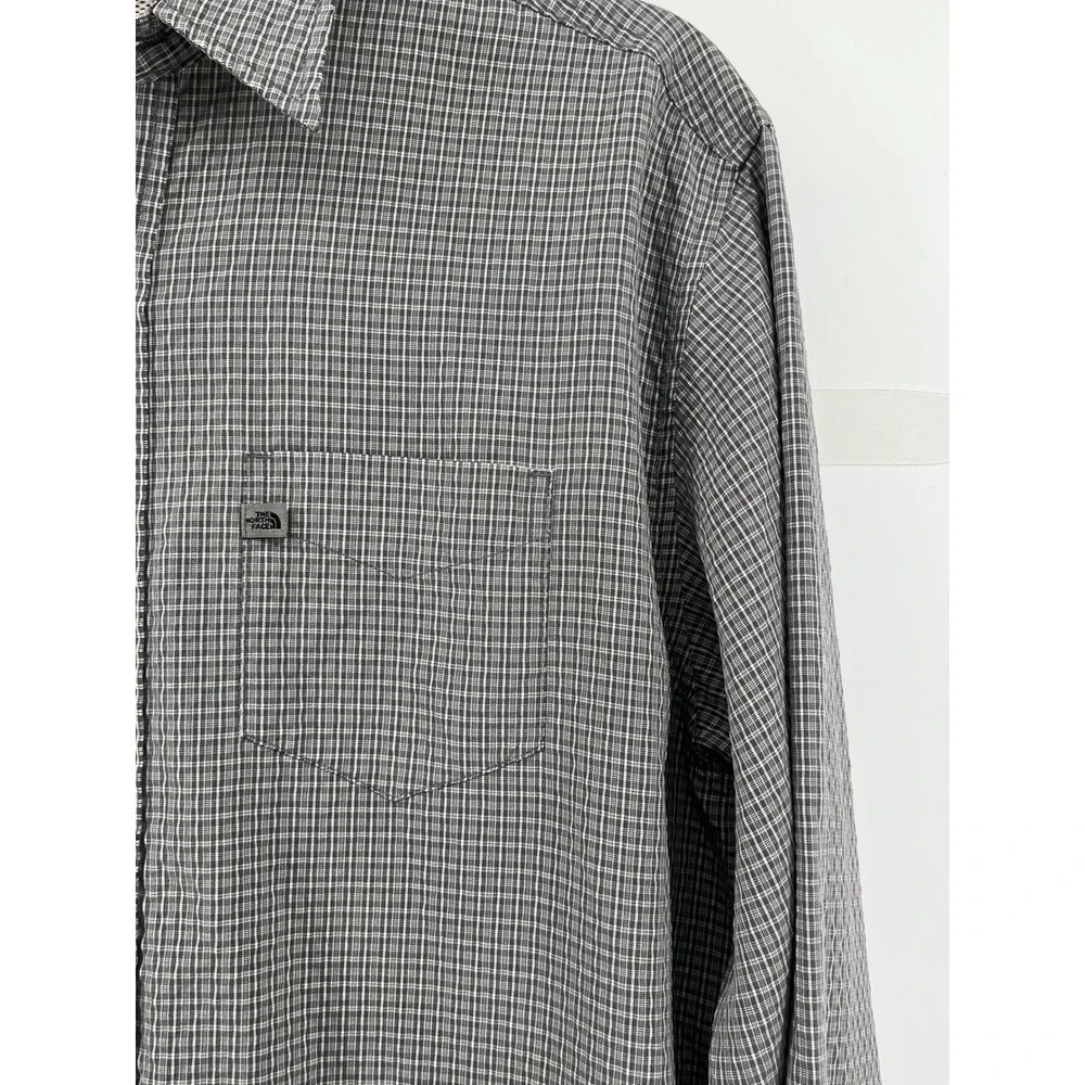 The North Face‎ Mens L G Plaid Long Sleeve Button Up Shirt Outdoor Casual